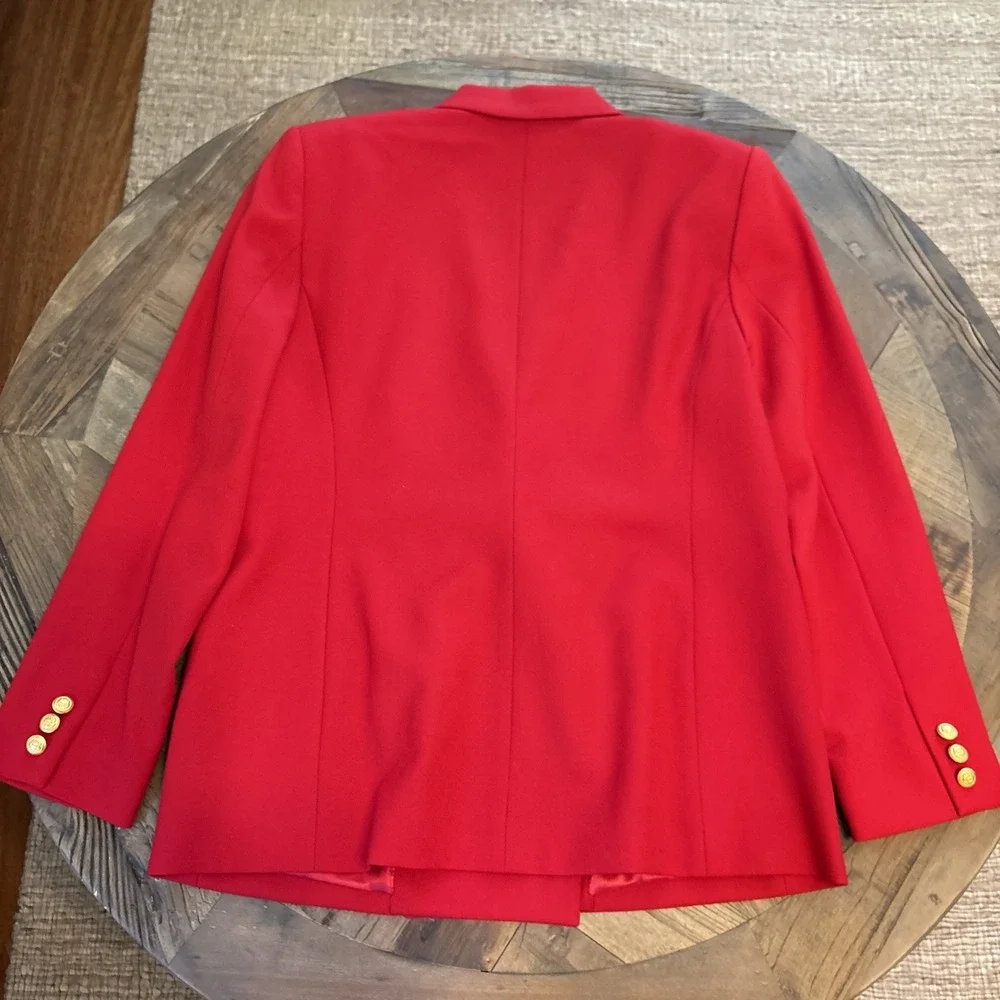 Pendleton  Women's VTG  Red Wool Double Breasted Blazer Jacket Size 12P